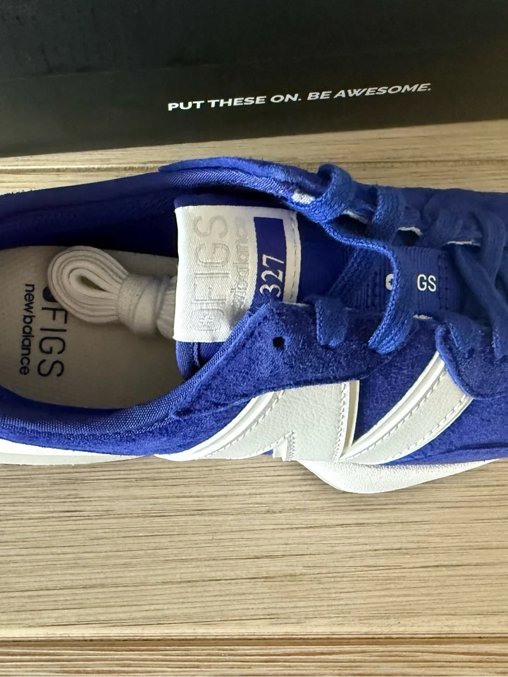 New Balance x Fig Royal Blue Suede 327